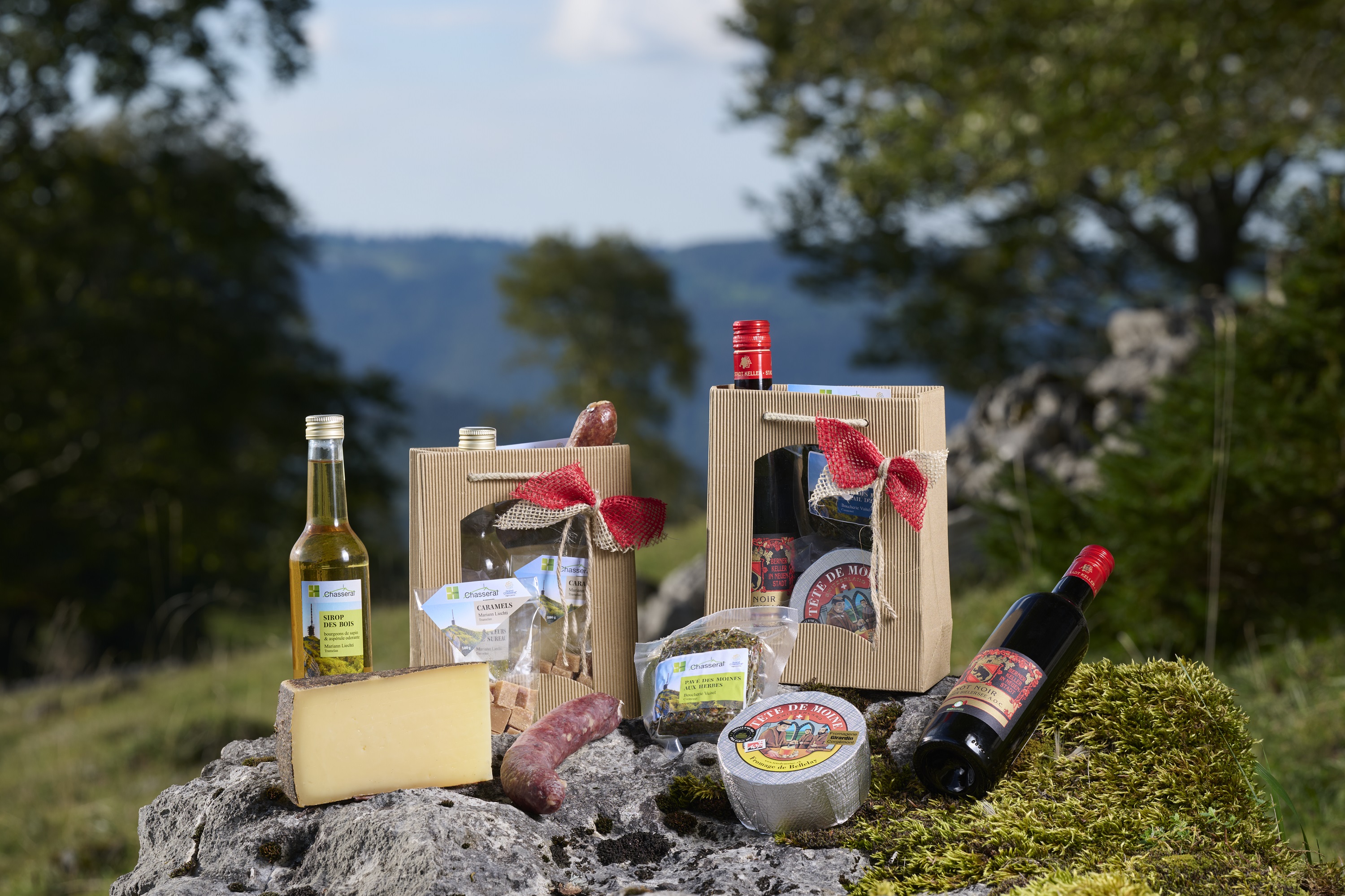 Les paniers, cornets et bons du terroir ont toujours la cote