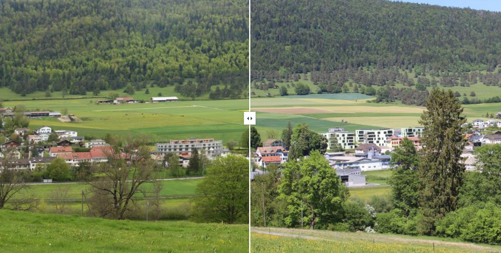 Vue sur le village, Corgémont